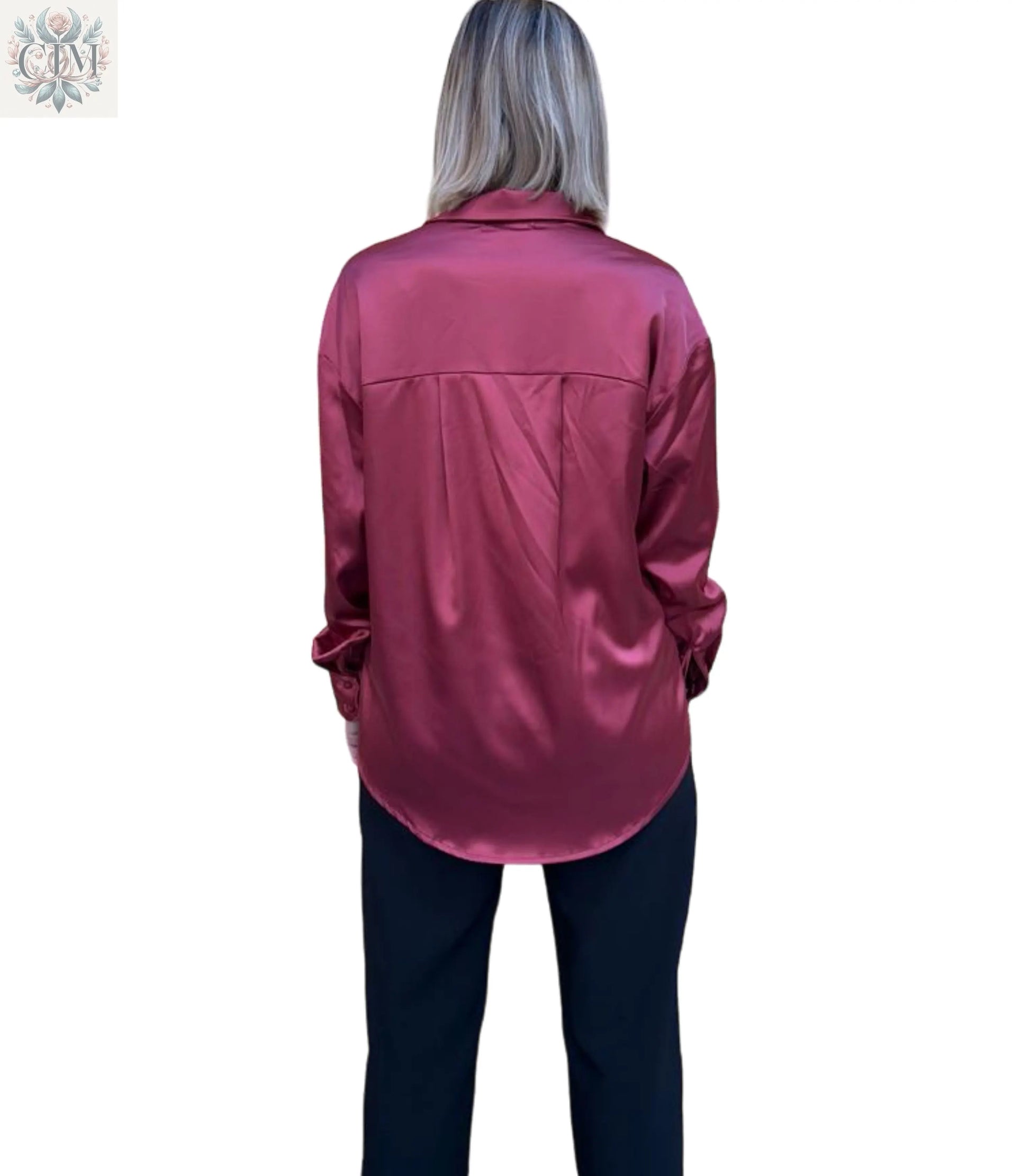 Chemisier satiné Effet soyeux Look chic et moderne Idéal pour le bureau ou une soirée Brillance subtile Satin blouse Chic and modern look Elegant style Silky effect Soft touch