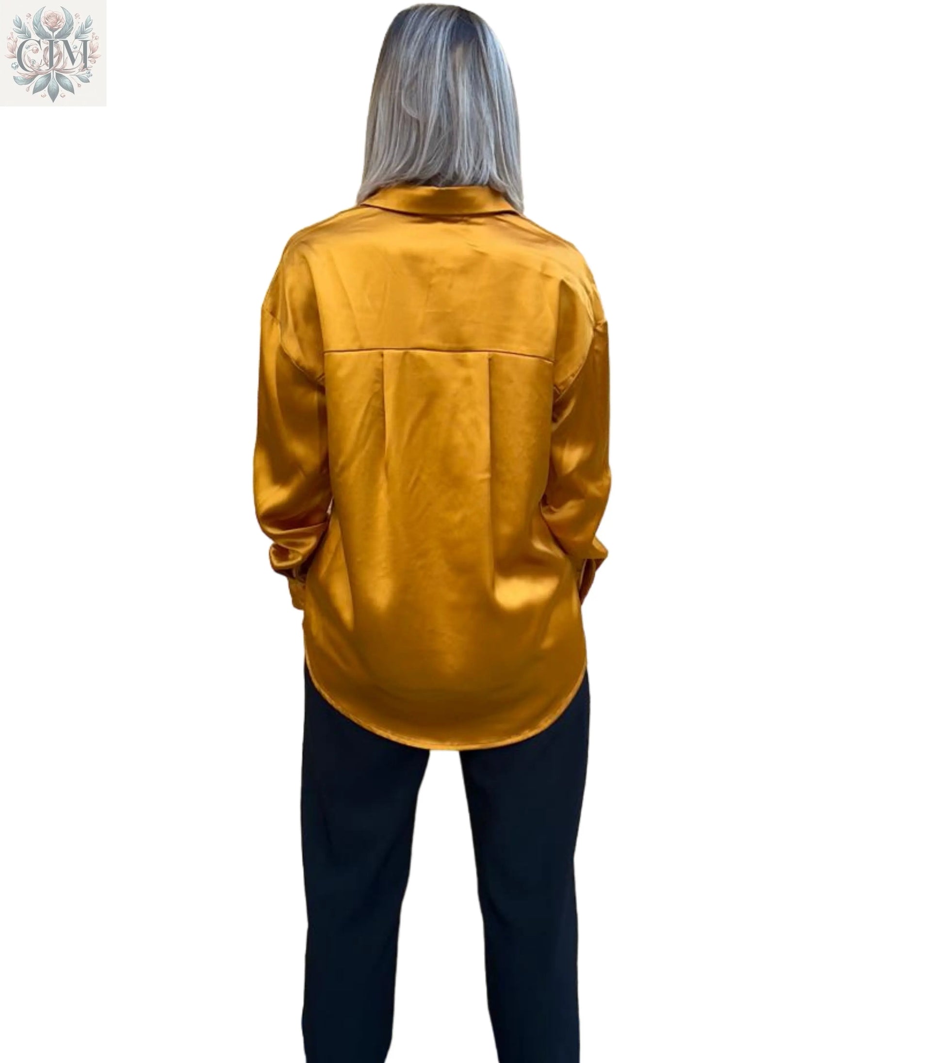 Chemisier satiné Effet soyeux Look chic et moderne Idéal pour le bureau ou une soirée Brillance subtile Satin blouse Chic and modern look Elegant style Silky effect Soft touch