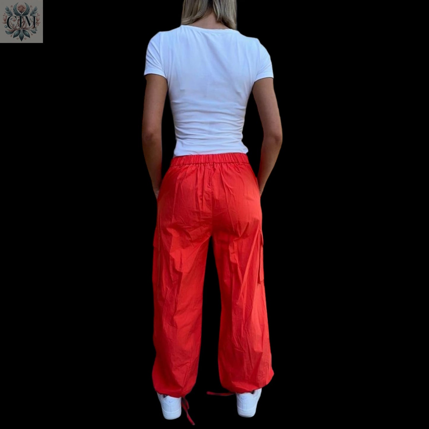 Pantalon cargo corail 100% coton Élégance corail Look urbain Confort et durabilité Style décontracté Mode casual Cargo pants Casual style Authentic cotton  Casual fashion