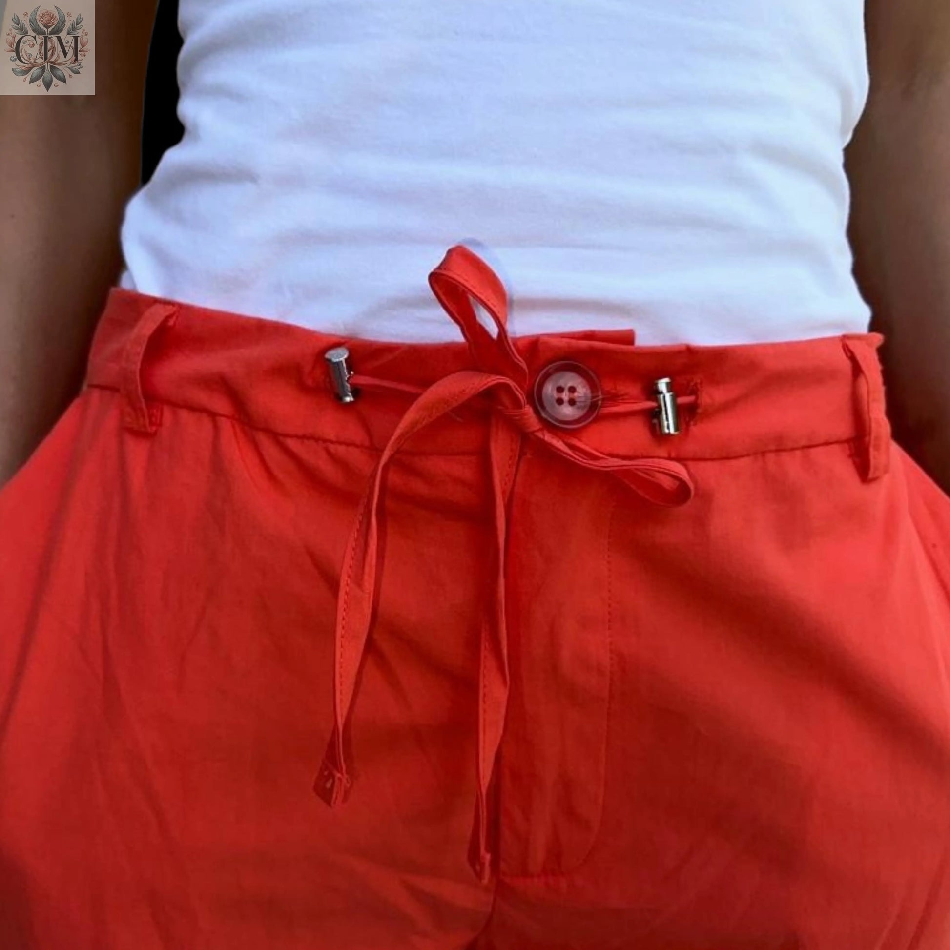 Pantalon cargo corail 100% coton Élégance corail Look urbain Confort et durabilité Style décontracté Mode casual Cargo pants Casual style Authentic cotton  Casual fashion