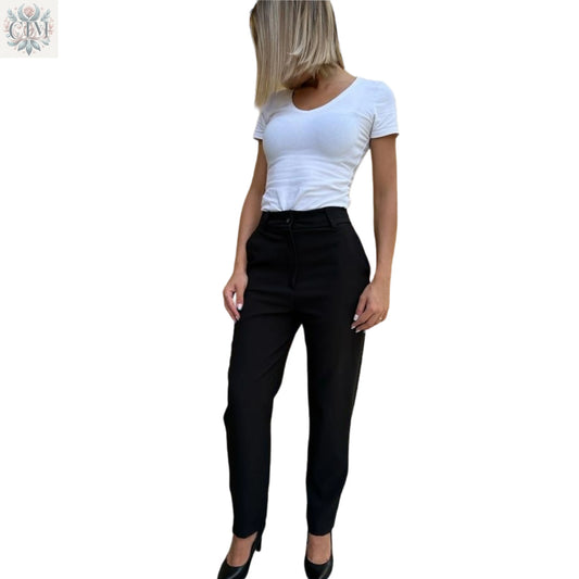Pantalon tailleur noir Pantalon chic Business pants Suit pants Tailored trousers Pantalon élégant  Pantalon habillé