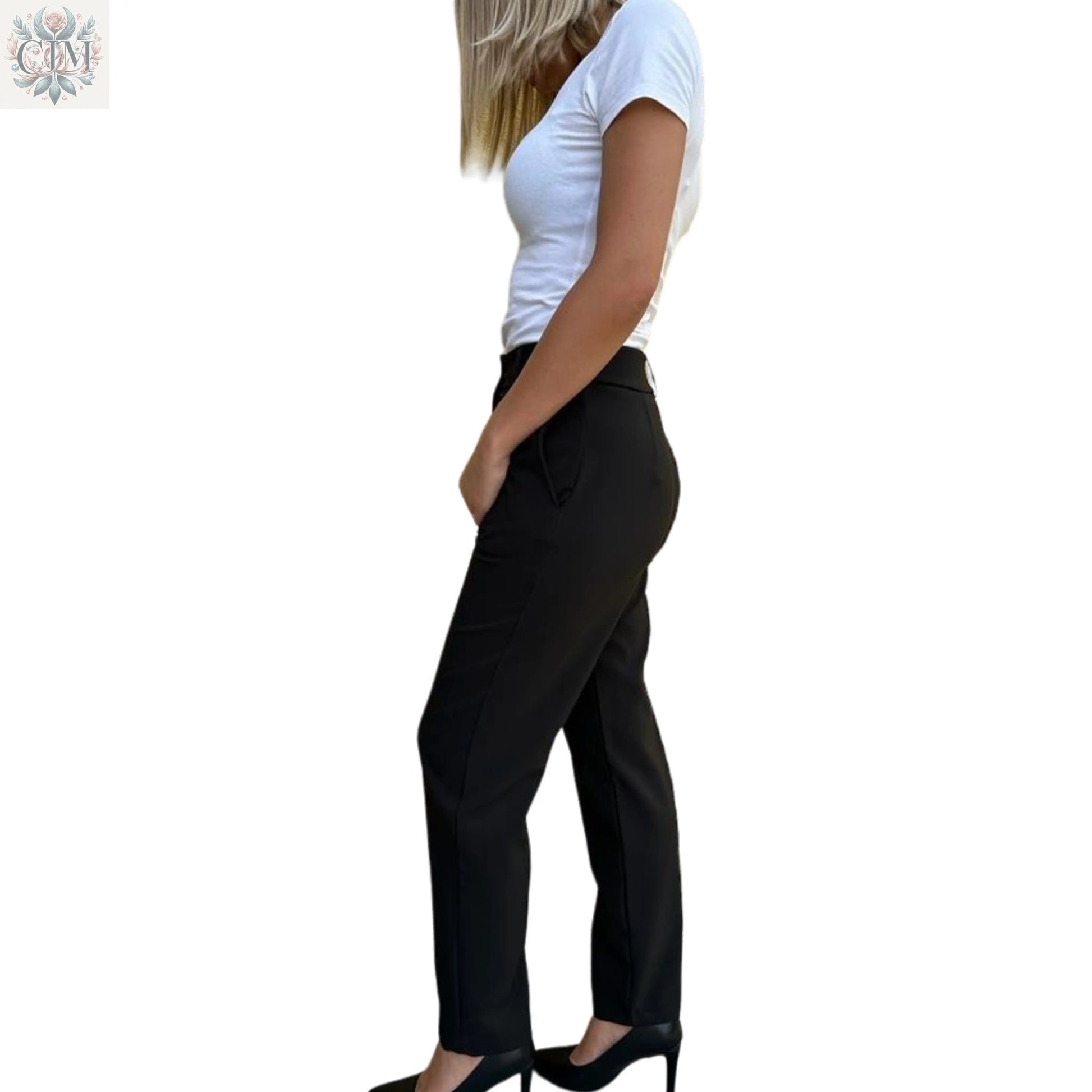 Pantalon tailleur noir Pantalon chic Business pants Suit pants Tailored trousers Pantalon élégant  Pantalon habillé